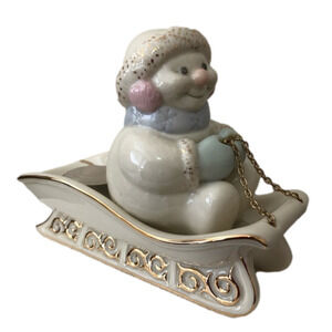 Lenox Sleighlight Snowman Votive, in box